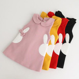 Baby Christmas Clothes cute bunny embroidery vest dress children dress winter toddler baby girls vestido 2-6Y Christmas Costume