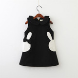 Baby Christmas Clothes cute bunny embroidery vest dress children dress winter toddler baby girls vestido 2-6Y Christmas Costume