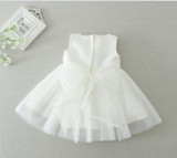 Baby Christening Gown White Tulle Infant Princess Baptism Dress Toddler Baby Girls Party Wedding Dresses Size 3-24Month