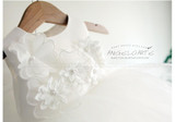 Baby Christening Gown White Tulle Infant Princess Baptism Dress Toddler Baby Girls Party Wedding Dresses Size 3-24Month