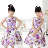 Baby children clothing 2018 new spring sweet flower bow lace girls dresses kids princess girls clothes baby girl party dress