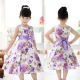 Baby children clothing 2018 new spring sweet flower bow lace girls dresses kids princess girls clothes baby girl party dress