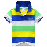 Baby Children Boys Striped T-shirts Kids Tops Sports Tee Polo Shirts Clothing