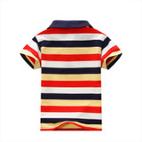 Baby Children Boys Striped T-shirts Kids Tops Sports Tee Polo Shirts Clothing