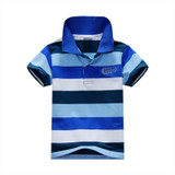 Baby Children Boys Striped T-shirts Kids Tops Sports Tee Polo Shirts Clothing