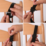 Baby Chair Stroller Pram Buggy Safe Belt Convenient 5-Point Black Harness Strap Children Security Baby Safety Chair Belt
