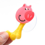 Baby Care Cute Cartoon Animal Shape Holder Sucker Suction Hooks Set Hanging Baby Toothbrush Holder Towels Etc