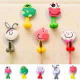 Baby Care Cute Cartoon Animal Shape Holder Sucker Suction Hooks Set Hanging Baby Toothbrush Holder Towels Etc