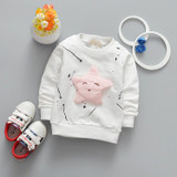 Baby Boys T Shirt Children Clothing 2017 Brand Clothes Boys Long Sleeve Tops Star Appliques Kids T-shirts for Boy Sweatshirt