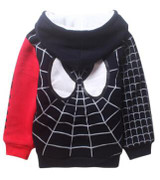 Baby Boys Spiderman Fleece Hoodies/Kids Winter Warm Cartoon Outerwear Clothing/Children Spider-man Thicken Sweatshirts Coat