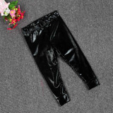 Baby Boys Pants Infant Fashion Full Length Girls Leggings Faux Leather Gilding Skinny Kids Pants