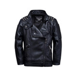 Baby Boys Leather Jacket Kids Girls And Coats Spring Kids Leather Jackets Boys Casual Black Solid Children Outerwear 2016 New