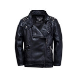 Baby Boys Leather Jacket Kids Girls And Coats Spring Kids Leather Jackets Boys Casual Black Solid Children Outerwear 2016 New