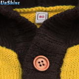 Baby Boys Knitted Sweater Cardigans Newborn Winter Thermal Sweater Jackets Autumn Toddler Girls Knitwear With Hood Button Up
