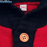 Baby Boys Knitted Sweater Cardigans Newborn Winter Thermal Sweater Jackets Autumn Toddler Girls Knitwear With Hood Button Up