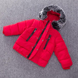 Baby Boys Jackets Fur Collar Snowsuit Warm Hooded Kids Children Autumn Winter Casual Outerwear Coat Boys Girls Clothes Parkas