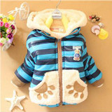 Baby Boys Jackets Children Clothing Boys Fashion Jacket Cartton Bear Tops Coat Winter Kids Warm Cotton Outerwear Baby Clothes