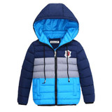 Baby Boys Jacket 2018 Winter Jacket For Boys stripe Hooded Down Jacket Kids Warm Outerwear Children Clothes Infant Boys Coat