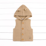 Baby Boys Girls Knitting Vest &amp; Wasticoats Fashion Kids Sweater Sute Ears Hooded Vest Outfit Infant Clothing For Baby Fashion