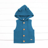 Baby Boys Girls Knitting Vest &amp; Wasticoats Fashion Kids Sweater Sute Ears Hooded Vest Outfit Infant Clothing For Baby Fashion
