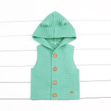 Baby Boys Girls Knitting Vest &amp; Wasticoats Fashion Kids Sweater Sute Ears Hooded Vest Outfit Infant Clothing For Baby Fashion