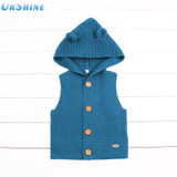 Baby Boys Girls Knitting Vest &amp; Wasticoats Fashion Kids Sweater Sute Ears Hooded Vest Outfit Infant Clothing For Baby Fashion
