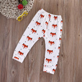 Baby Boys Girls Cotton Pants Kid Boy Girl Animal Fox Printed Trouser 2018 Newest Bebes Newborn Baby Harem Pants Leggings Bottoms