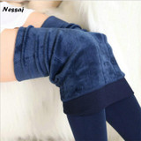 Nessaj S-XL 2017 New Fashion Women's Autumn Winter High Elasticity And Good Quality Leggings Thick Velvet Pants Activity Warm
