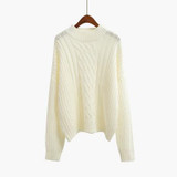 Neploe Women Sweater 2018 Autumn Winter New Twist Turtleneck Pullovers Loose Batwing Sleeve Solid Pullovers Sweaters 33654