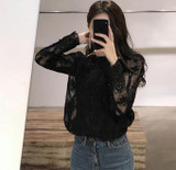Neploe Retro Fashion Lace Patchwork Women Blouse 2018 Korean Square Collar Perspective Sexy Shirts Spring Elegant Blusas 67040