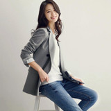 Neploe Korean Causal Woman Blazer 2017 Single Button Long Sleeves Solid Jackets Fashion Office Work Wear Slim Blazers 33167