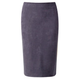 Neophil 2018 Summer Gray Pink Women Suede Midi Pencil Skirts Causal High Waist Sexy Stretch Ladies Office Work Wear Saia S1009