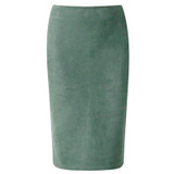 Neophil 2018 Summer Gray Pink Women Suede Midi Pencil Skirts Causal High Waist Sexy Stretch Ladies Office Work Wear Saia S1009
