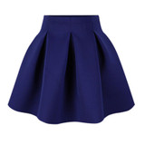 Neophil 2016 Winter Black Red High Waist Plus Size Pleated Space Cotton Ball Gown Short Mini Skirts Girls School Work Wear S0907