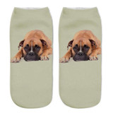 Neon Socks 3D Printing Female Socks Women Low Cut Ankle Socks Calcetines Mujer Casual Hosiery Printed Sock