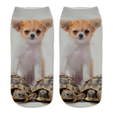 Neon Socks 3D Printing Female Socks Women Low Cut Ankle Socks Calcetines Mujer Casual Hosiery Printed Sock