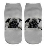 Neon Socks 3D Printing Female Socks Women Low Cut Ankle Socks Calcetines Mujer Casual Hosiery Printed Sock