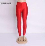 Neon Leggings New Autum 2017 Solid Candy Cotton tigth Leggins For Women Fashion Slim Workout Pants Push Up Thin Leggins HDDK0022