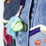 Neophil 2017 Fall Winter High Waist Women Ripped Short Denim Jackets Ladies Tassel Patches Butterfly Embroidery Jean Coat C08029