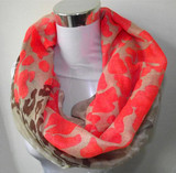 Neon Color Leopard Print Infinity Scarf Snood Women's big size Leopard scarf women loop scarf hot sale long scarves