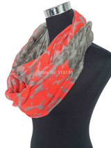 Neon Color Leopard Print Infinity Scarf Snood Women's Party Event Accessories Gift for Her, Free Shipping