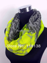 Neon Color Leopard Print Infinity Scarf Snood Women's Party Event Accessories Gift for Her, Free Shipping