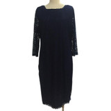 Nemidor Women Summer Elegant 3/4 Sleeve Retro Stretchy Knee Length Cocktail Bodycon Dress Casual Party Plus Size Lace Dress