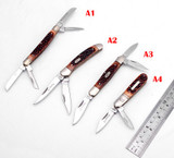 Multi Folding Knife Bone Handle 440C steel Multi-blade sharp Mini pocket knife outdoor Survival Knives Hunting Tactical Knife