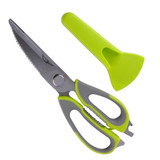 Multi Function Kitchen Stainless Steel Scissors Shears with Magnetic Holder new arrival
