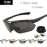 Multi Function  Colorful Myopia Can BeBrought Safety Explosion-proof 0089 Sunglasses Five Pair Of Lenses Occhiali UV400