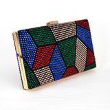 Multi color Purse Crystal mini wedding party clutch evening bag handbag Wristlets women's shoulder bag with Chain Clutch Bag 817