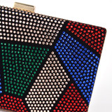 Multi color Purse Crystal mini wedding party clutch evening bag handbag Wristlets women's shoulder bag with Chain Clutch Bag 817