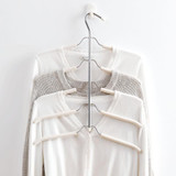 Multi - layer sponge anti - slip hanger clothing support multi - functional clothing hanging home with space - saving hangers