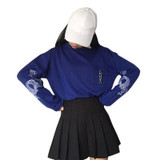 Mujer 2018 New Personality Korean Style Harajuku Sweatshirts Dragon Embroidery Long Sleeve Sweatshirt Hoodie Women Hoodies